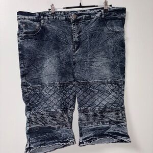 Phat farm stretch denim Bermuda shorts faded distressed look skater mens 42